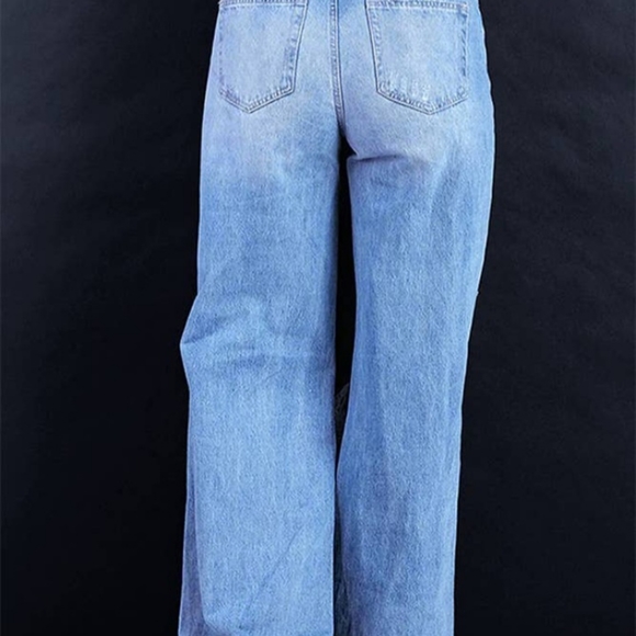 New High rise wide leg distressed jeans - Picture 4 of 4